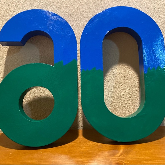 60th Golf Birthday Decor, Golf Themed 60 Birthday Numbers, Golf Party Decor - Picture 8 of 9